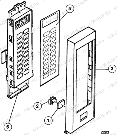 Взрыв-схема микроволновой печи Unknown NF4078 - Схема узла H40 Panel, users manual  D